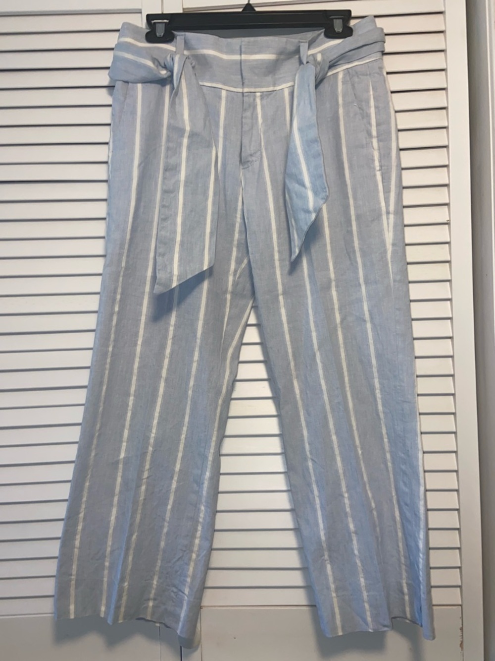 Banana Republic Logan Cropped Linen/Cotton Blend Pants Womans Size 4 Preppy